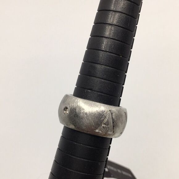 MOOBY AMORE silver tone textured chunky ring Sz 9 1/2 - Picture 9 of 16